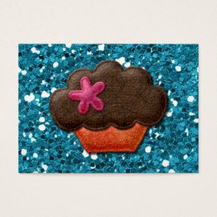 Teal Glitter och Cupcoa Visitkort