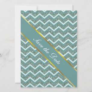 Teal Glitter Spara Datumet