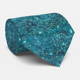 Teal Glitter Tie Slips