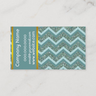 Teal Glitter Visitkort