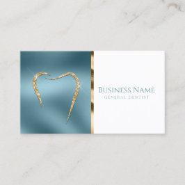 Teal & Glittery Guld Anpassningsbar Dentist Affärs Visitkort
