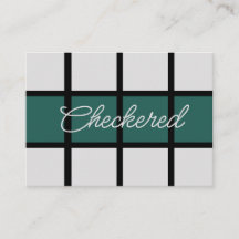 Teal Grått Black Checkered Mönster