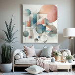 Teal Grått Blue Beige Rust Red Abstrakt Art Mönste Canvastryck<br><div class="desc">Ett steg in i en värld där enkelheten möter sofistikering med den här vintagen inspirerade den minimalistiska Bauhaus stil-konsten. Konstruktionen förkroppsligar Bauhaus-principen om formgivning efter funktion, med en ren och geometrisk estetik som är både tidlös och modern. Tejsarkonsten är en firande av minimalistisk skönhet, med fokus på en balanserad sammansättning...</div>