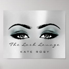Teal Grått Namn Makeup Artist Beauty Studio Lash Poster