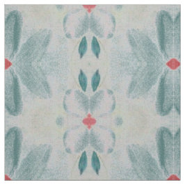 Teal Grått och Barn Red Blommigt Fabric Tyg