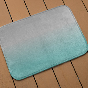 Teal Grått Ombre Fading Badrumsmatta