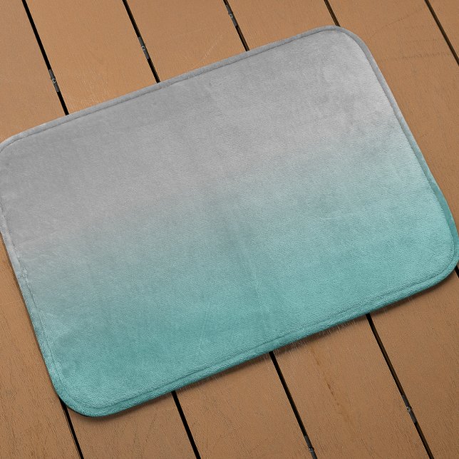 Teal Grått Ombre Fading Badrumsmatta (Skapare uppladdad)