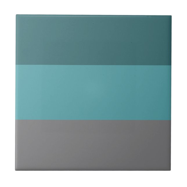 Teal, Grått Rand Kakelplatta (Framsidan)
