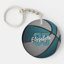 Teal grått skolteam färg basketball