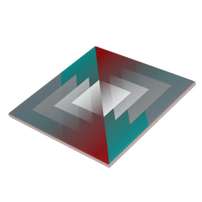 Teal grått trianglar på burgundi kakelplatta (Sidan)