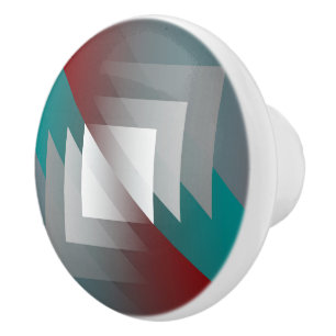 Teal grått trianglar på burgundi knopp
