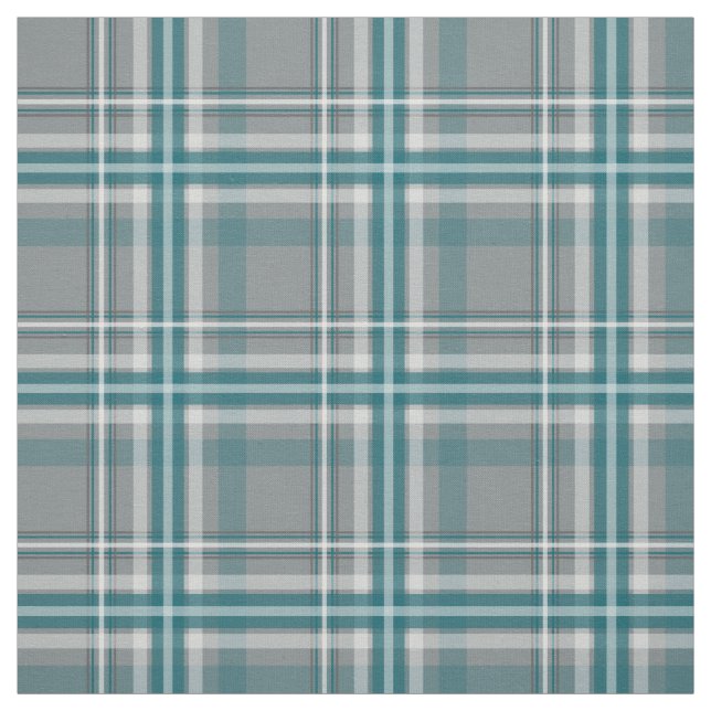 teal grått white plaid tyg (Provkarta)