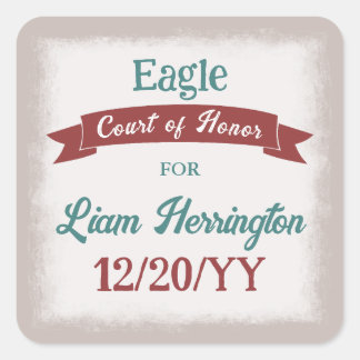 Teal Green, Burgundy Celebration Sticker Fyrkantigt Klistermärke