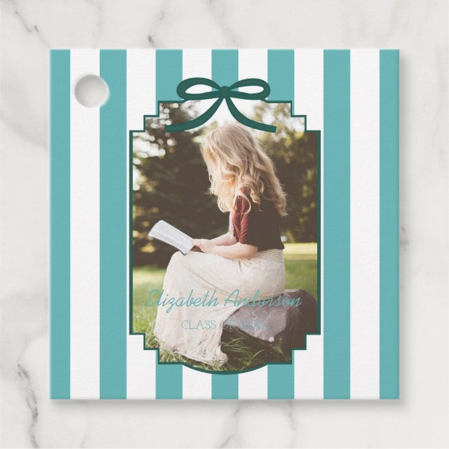 Teal Green Graduation Gåvor Etiketter (Framsida)