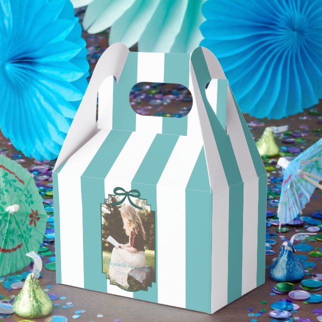 Teal Green Graduation Presentaskar (Part)