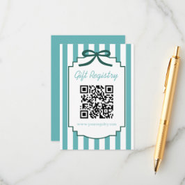 Teal Green Graduation Registry Tilläggskort