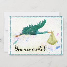 teal green invite inbjudningar