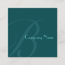 Teal Grönt 2 Toned Fyrkantigt Visitkort