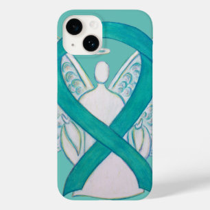 Teal Grönt Awareness Ribbon Angel iPhone7 Fodral