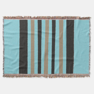 Teal Grönt Blue Gult Black Rand Filt