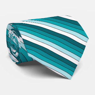 Teal Grönt Blue White Rand Slips