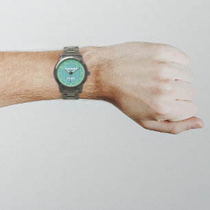 Teal Grönt Business Brand on Manar Watch Watch Armbandsur