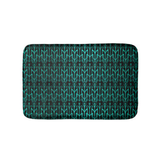 Teal Grönt Egyptian Reed Grass Färg Art Deco Badrumsmatta