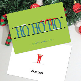 Teal & Grönt Elf Shenanigans Corporate-jul Julkort