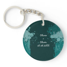 Teal Grönt Keychain bröllop-favoriter