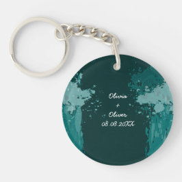Teal Grönt Keychain bröllop-favoriter