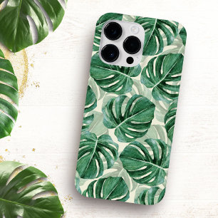 Teal Grönt Monstera Lövs