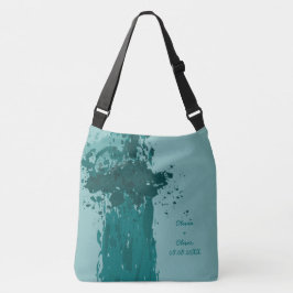 Teal Grönt Paint Splatter Party Gift Tygkasse