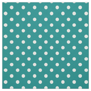 Teal Grönt Polka dots Tyg