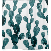 Teal Grönt Prickly Pear Cactus