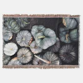 Teal Grönt Pumpkins Filt