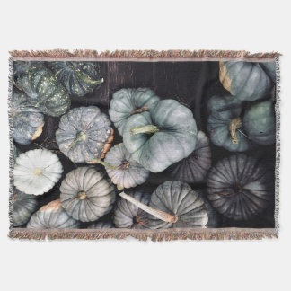 Teal Grönt Pumpkins Filt