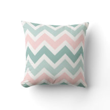 Teal Grönt Rosa Chevron Zigzag Mönster