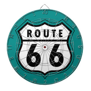 Teal Grönt Route 66 tecken Piltavla