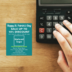 Teal Grönt St. Patrick dag Business Sale Flyer