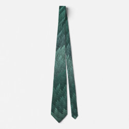 Teal Grönt Tartan Feather Mönster Tie Slips