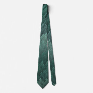 Teal Grönt Tartan Feather Mönster Tie Slips
