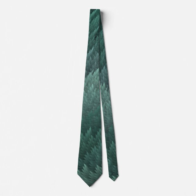 Teal Grönt Tartan Feather Mönster Tie Slips (Framsida)