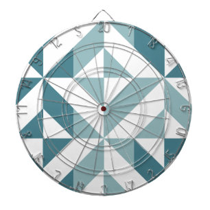 Teal Grönt Two Tone Geometric ZigZag Darttavla