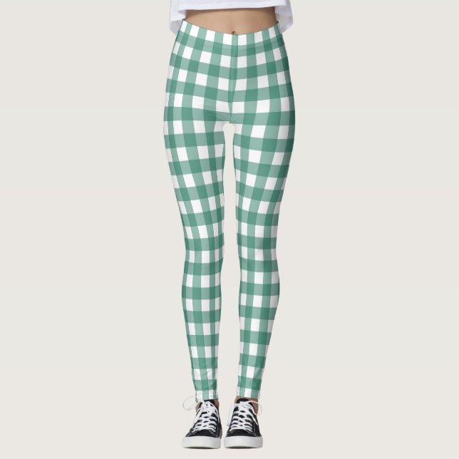 Teal Grönt Womens Leggings (Framsida)