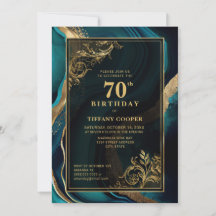 Teal Guld 70:e Födelsedagsfesten