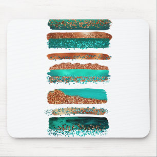 Teal Guld Copper Glitter Rand Musmatta
