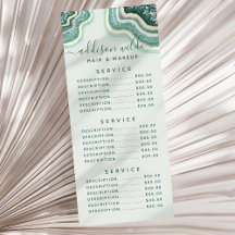 Teal Guld Glitter Agate Geode-rabattkort