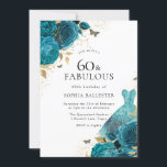 Teal Guld Gnistra Dress Ro 60:e Födelsedagsfesten Inbjudningar<br><div class="desc">Teal Guld Gnistra Dress Ro 60:e Födelsedagsfest inbjudan Mer elegant blommigt design i vår butik! Se matchande samling i vår butik</div>