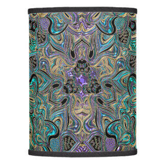 Teal Guld Lila Black Mandala