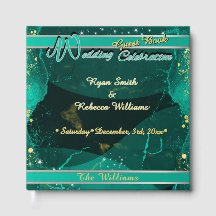 Teal & Guld Marmordesign